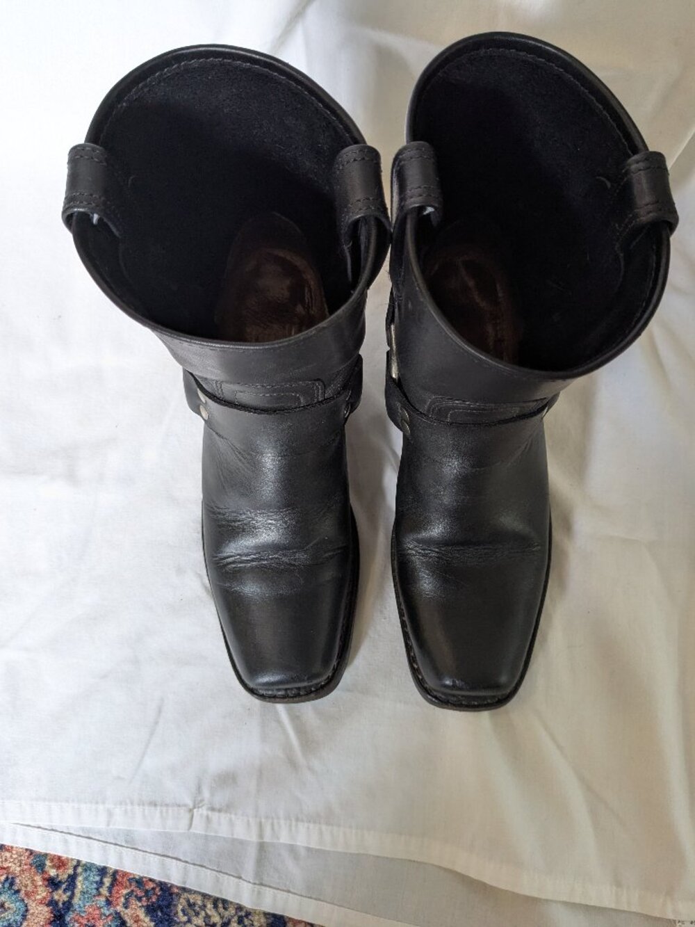 Frye Black "Harness 8R" Leather Boots size 6M - Picture 6 of 9